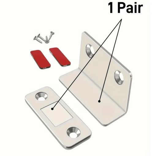 2pcs Invisible Magnetic Door Catch Latch Drill Free Strong Adhesion Cabinet and Sliding Door Catch