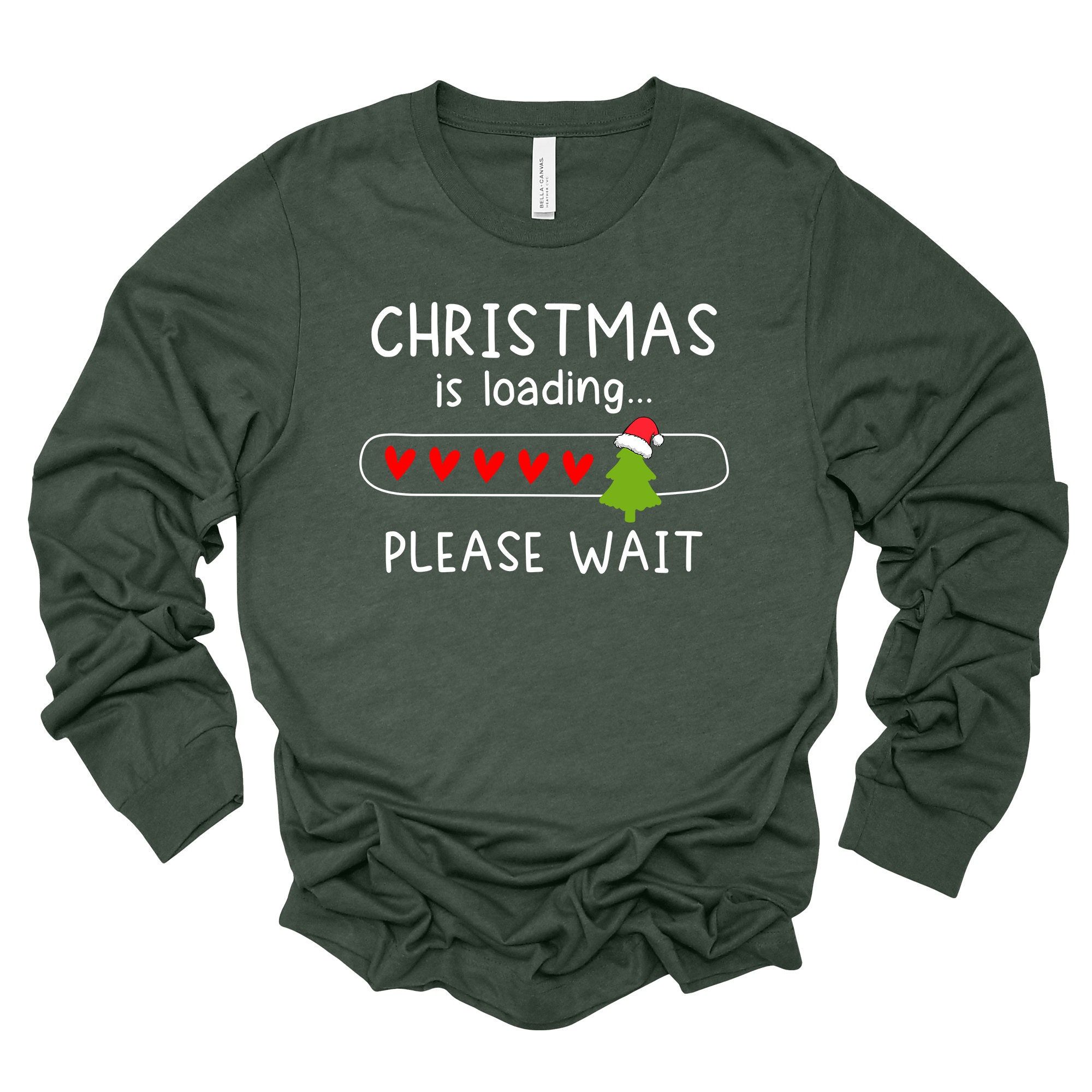 Christmas Is Loading Long Sleeve Tee, Unisex Holiday Shirt
