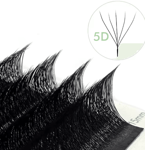 NATUHANA W-Shaped 4D–5D Premade Volume Lash Extensions – Soft, Natural Faux Mink