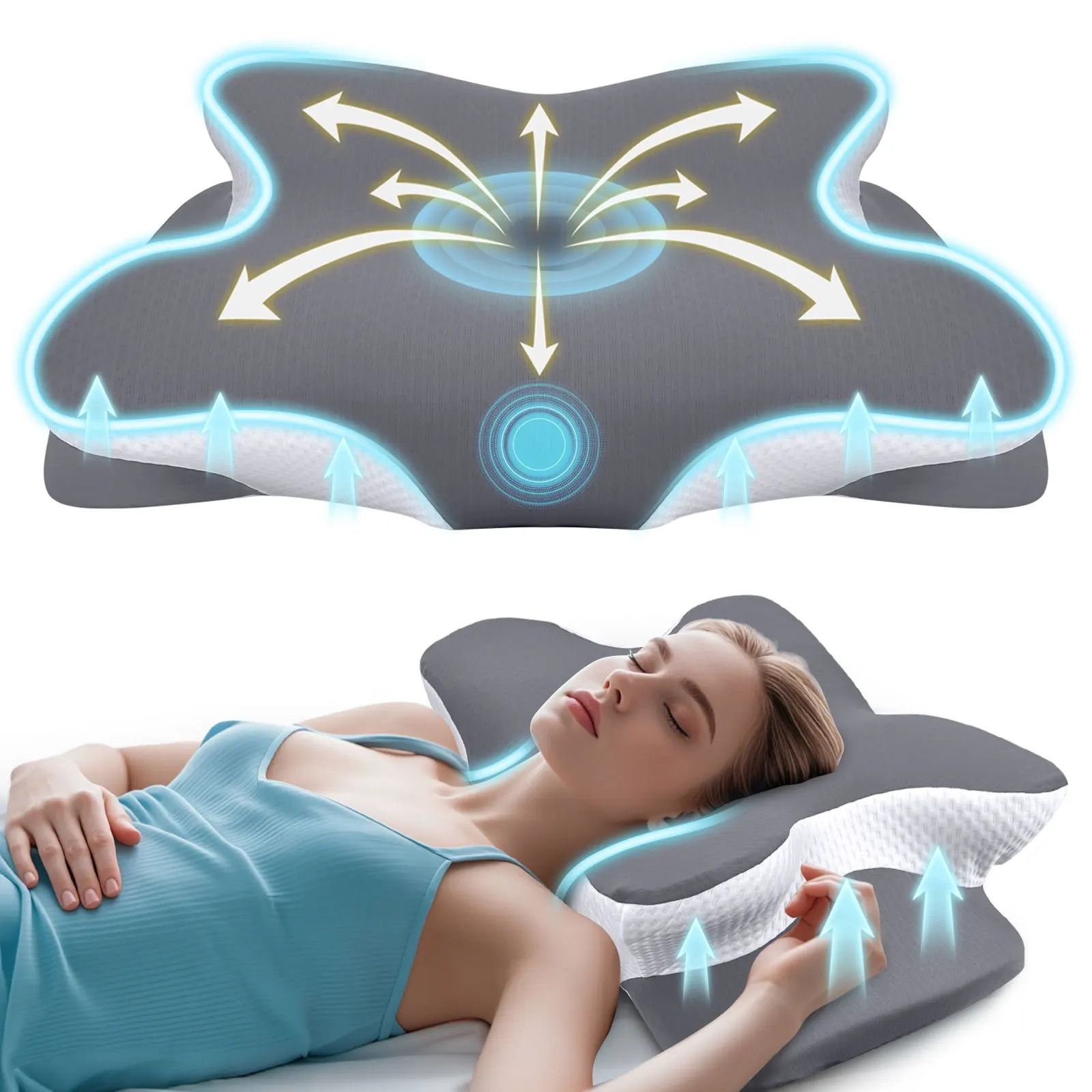 High-Fidelity Cooling Silk Cervical Pillow