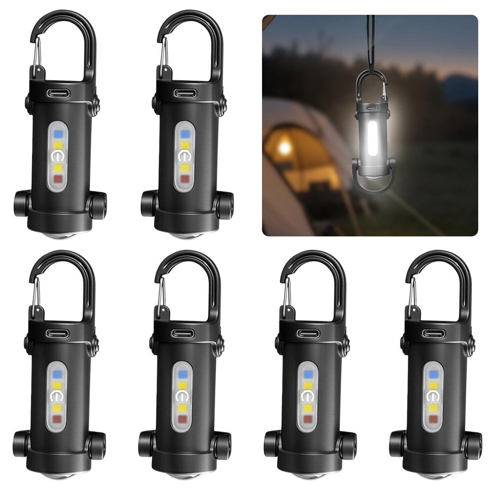 Portable LED Keychain Light Rechargeable & Waterproof Mini Flashlight for Camping, Travel, and Emergency