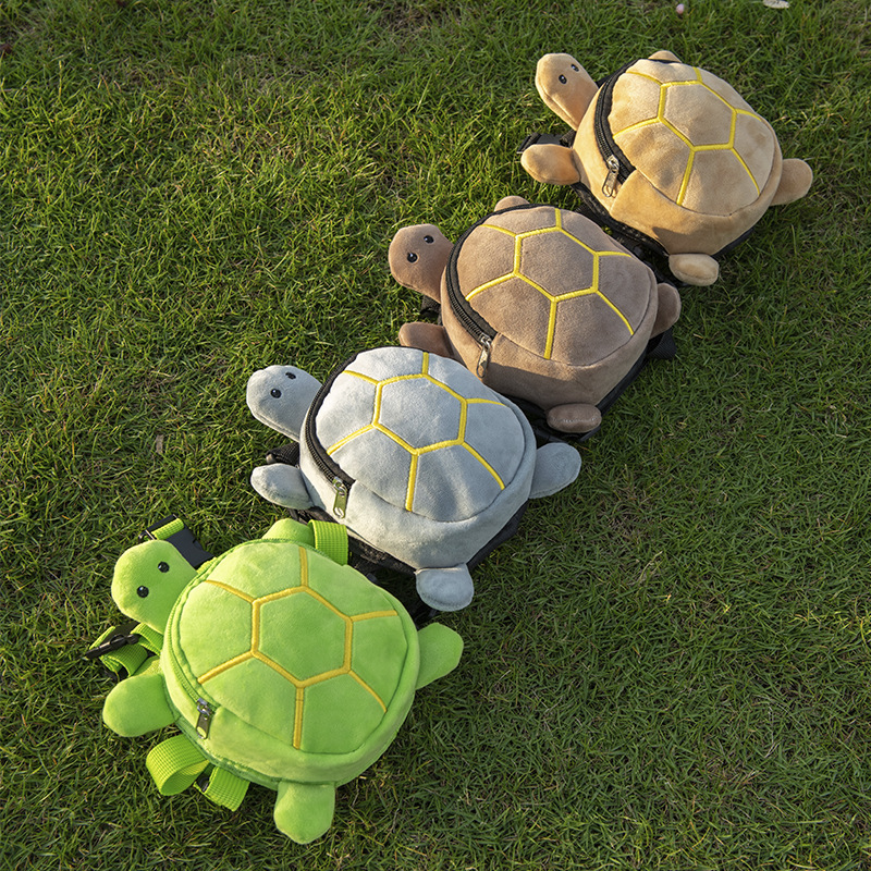 Cute Turtle Shape Dog Bag Pet Backpack Large Capacity Soft Snack Bag Puppy School Bag Convenient Portable