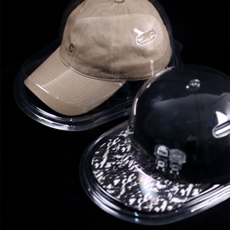 Transparent Box Anti-Deformation Display Stand for Baseball Cap, Duck Tongue Hat Storage