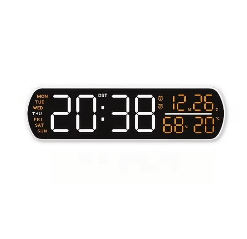 Digital Alarm Clock with Temperature & Humidity LED Auto Dimmable Multifunction Desk Clock