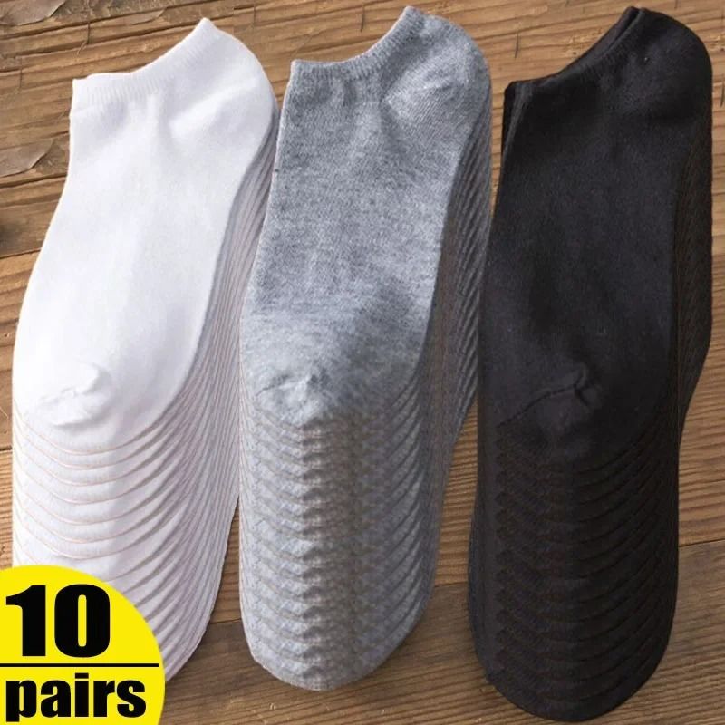 Premium Ankle Socks 10-Piece Set | Breathable Cotton Blend Sports Socks