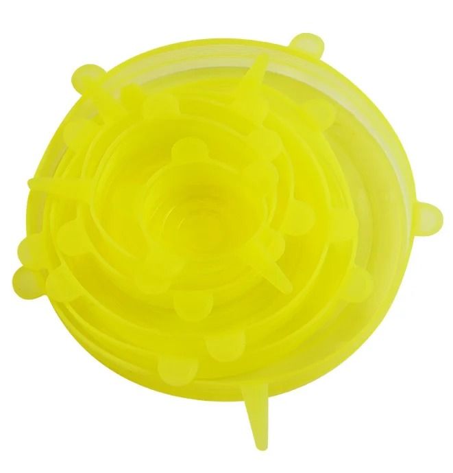 Reusable Silicone Stretch Lids Airtight Food Covers Universal Kitchen Set