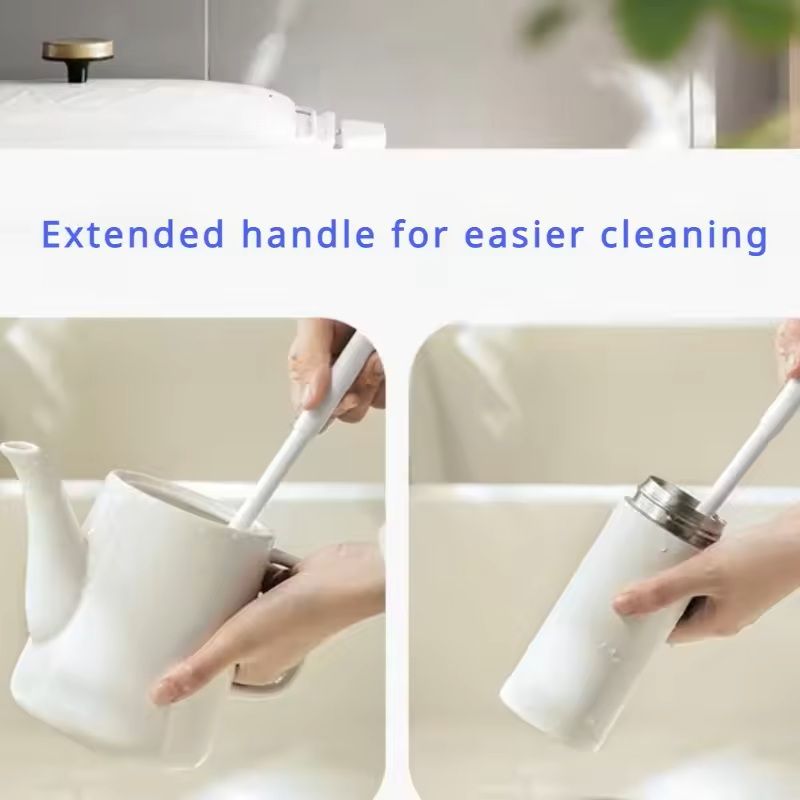 Foldable 360 Degree Silicone Bottle & Cup Cleaning Brush with Long Handle