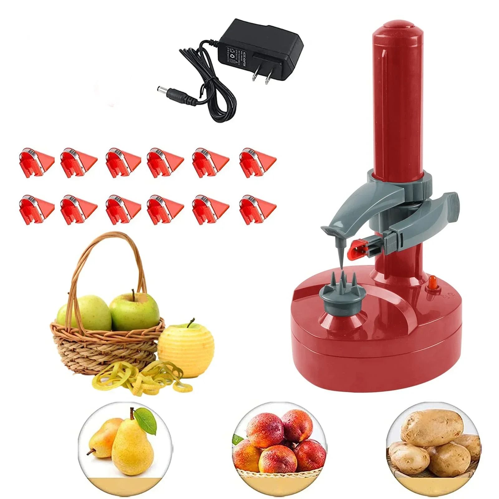 Automatic Electric Peeler – Multi-Function Fruit and Vegetable Tool for Potatoes, Apples, and Citrus