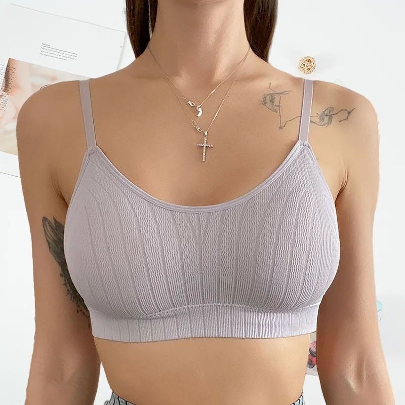 Seamless Wireless Padded Bralette Crop Top
