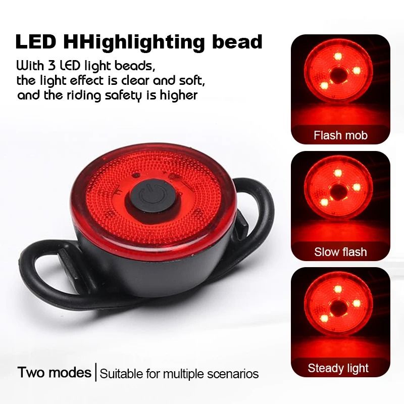 Mini LED Bicycle Rear Taillight for Safety and Night Riding