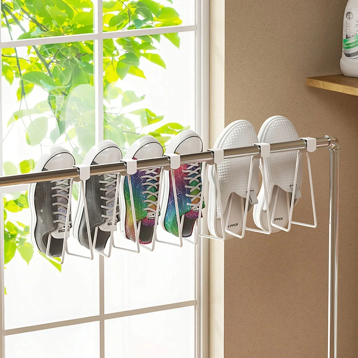 Toilet Paper Holder, Easy Install Wall Mount Bathroom Tissue Roll Hanger with Painted Finish Space Saving
