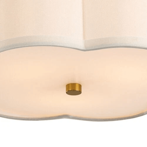Flush Mount Pendant Lamp, Modern Ceiling Light, Drum Shade Chandelier