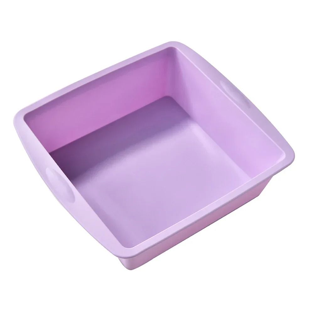 Silicone Square Cake Pan with Non-Slip Handles
