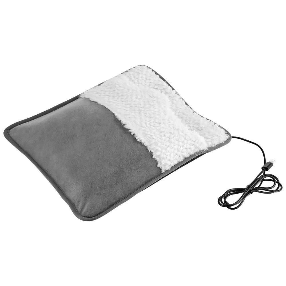 Electric Foot Heating Pad Cozy Plush Foot Warmer USB Heated Foot Mat
