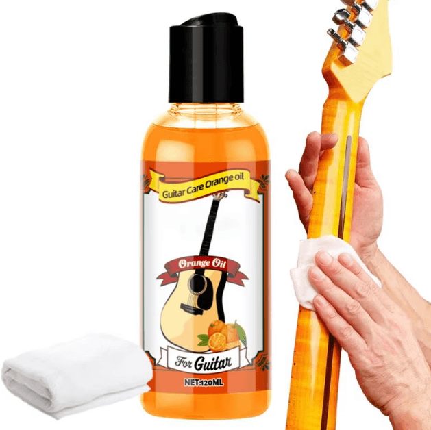 120ml Guitar Fretboard Conditioner Orange Oil Cleaner & Polish Kit with Cloth