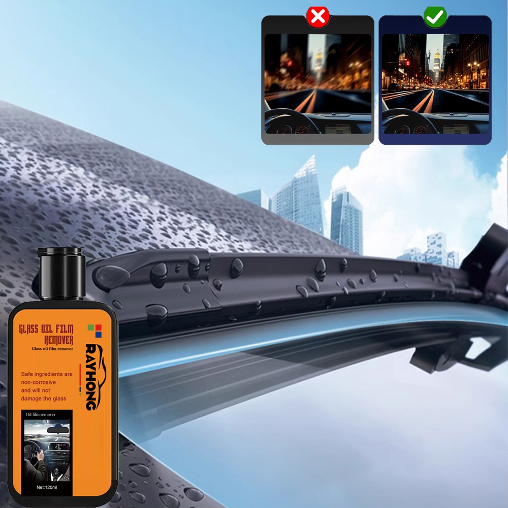 Car Windshield Cleaner - Oil Film Remover Paste for Clear & Safe Driving
