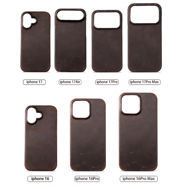 Genuine Leather Magnetic Case for iPhone 17 and 16 Series
