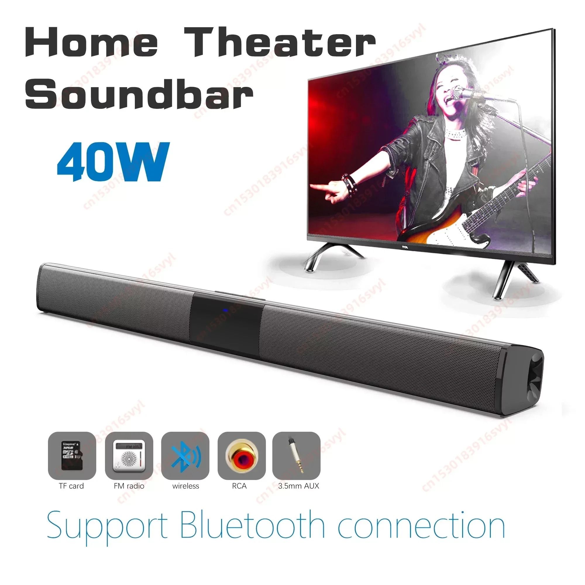 Wireless Bluetooth Sound bar Speaker with Deep Bass