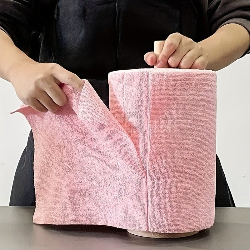 Reusable Kitchen Dish Cloth Roll – Washable Cleaning Wipes, Paper Towel Alternative, Absorbent Rag for Living Room & Bed