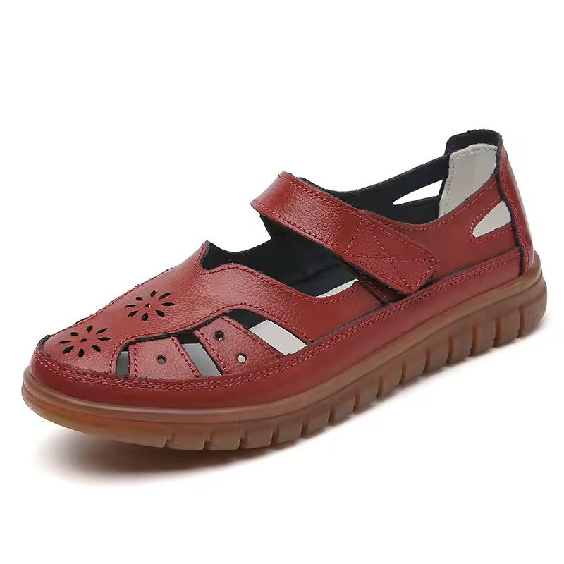 OffWhite Women NonSlip Leather Roman Sandals