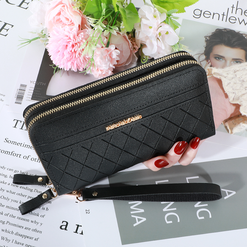Luxury Women's Wallet, Double Zipper Clutch, PU Leather, Tassel Coin Purse, Card Holder, Money Phone Bag