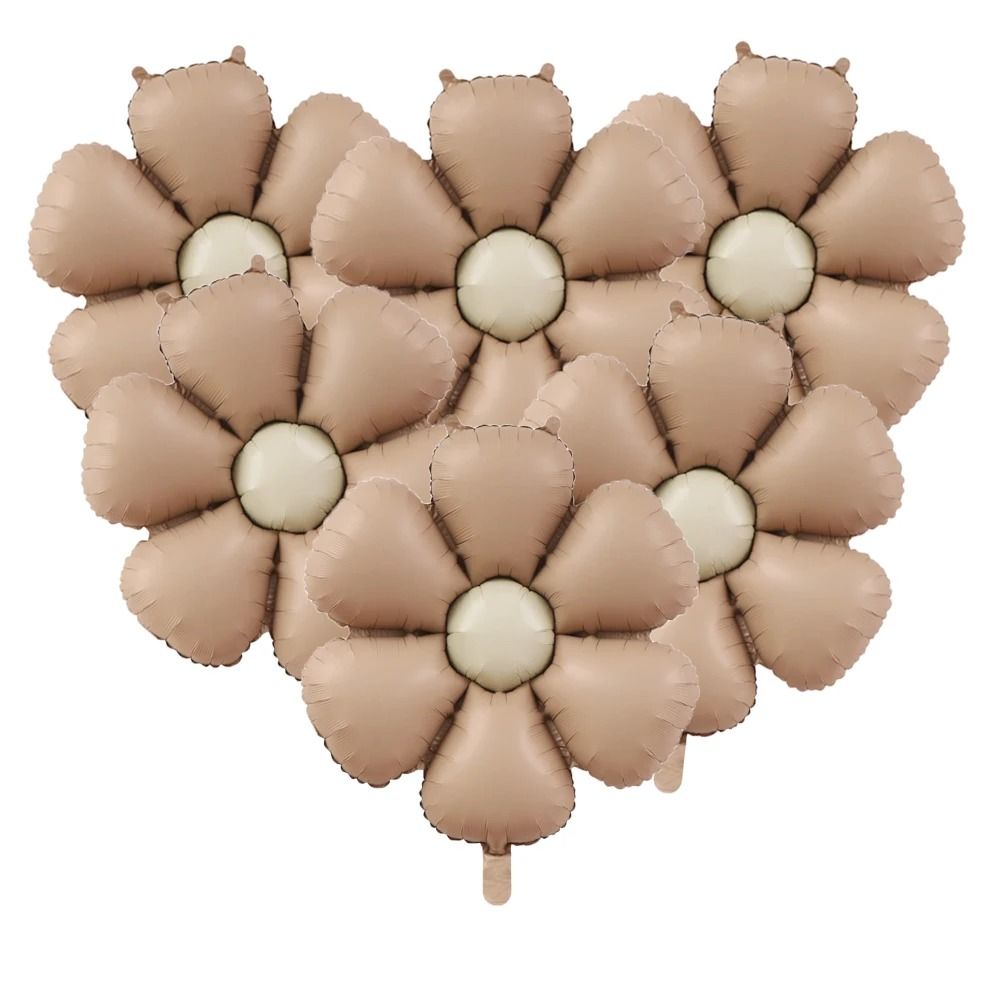 6-Piece Matte Candy Daisy Foil Balloon Set