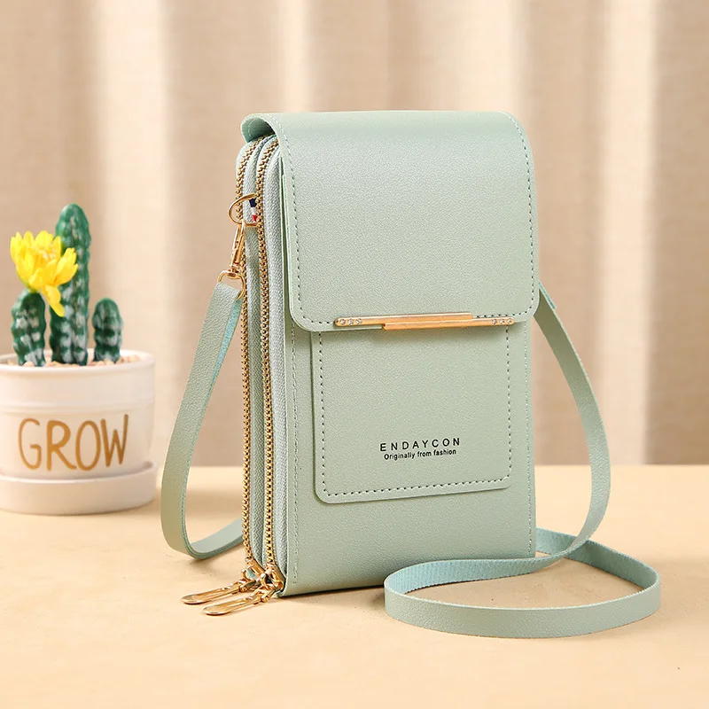 Luxury Women Shoulder Bags, Crossbody Purse with Soft Leather Strap, Touch Screen Cell Phone Wallet