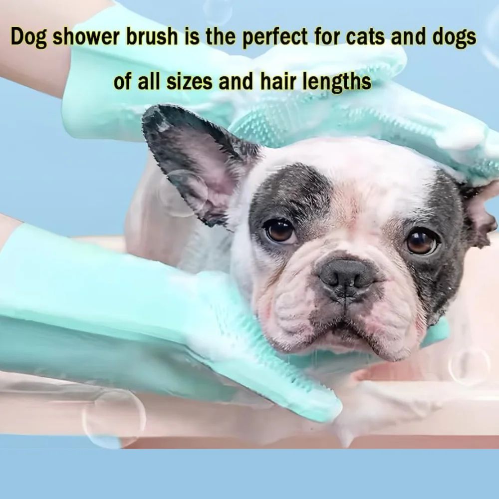 2-in-1 Heat-Resistant Silicone Cleaning Gloves with Built-In Scrubber Teeth
