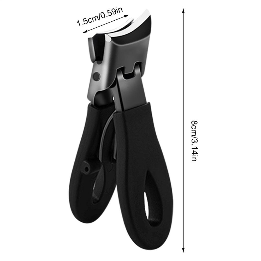 Slanted Nail Clippers, Wide Jaw Opening, Curved Nail Cutter, Travel & Study Nail Trimmer
