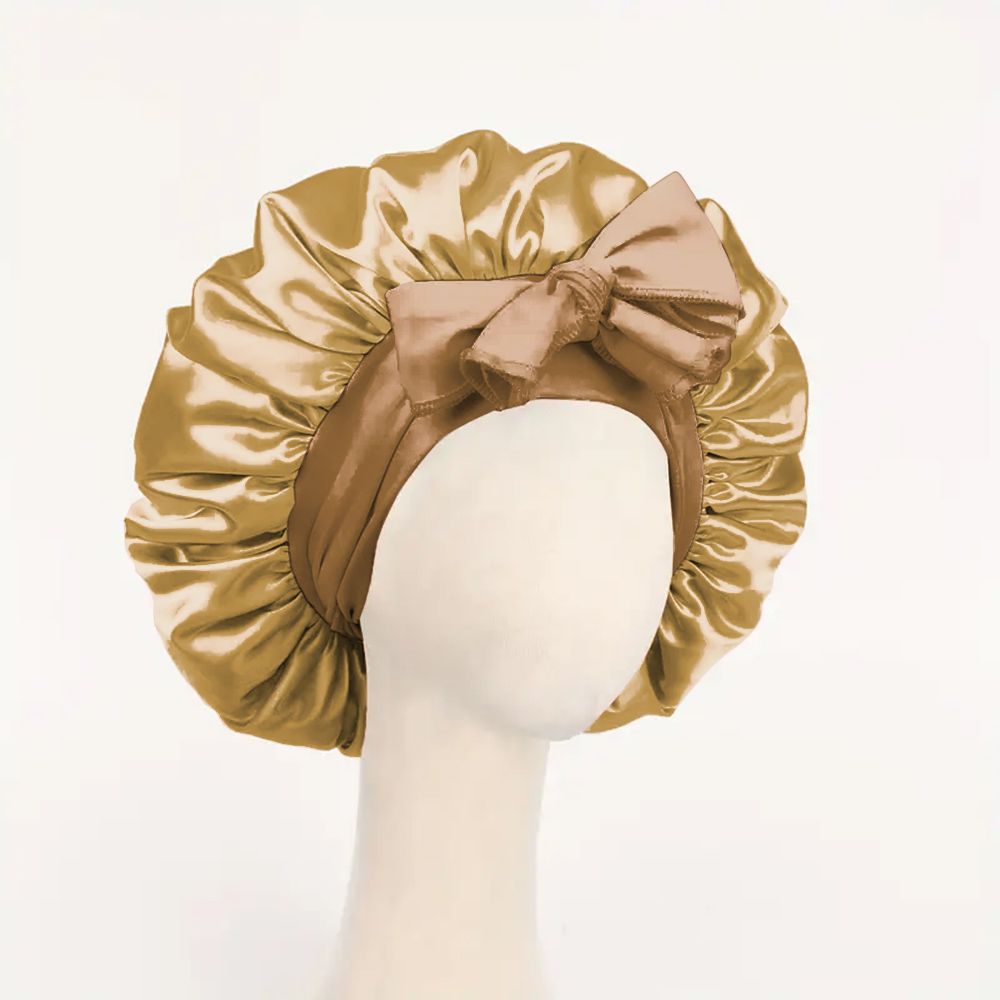 Adjustable Satin Sleep Hair Bonnet Premium Satin Hair Protection Cap
