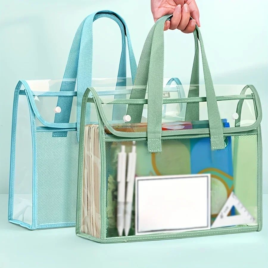 Expandable Waterproof Document Folder with Large Capacity Transparent File Bag