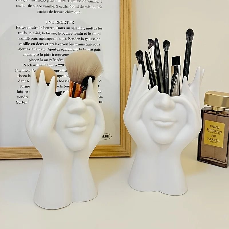 Portable Makeup Organizer Cosmetic Storage Holder for Brushes and Vanity Use