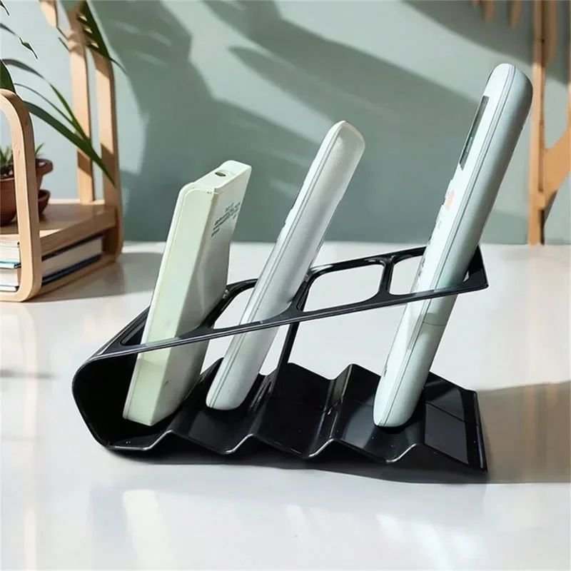 Plastic Desktop Remote Control Storage Rack – Household TV & AC Remote Organizer Stand