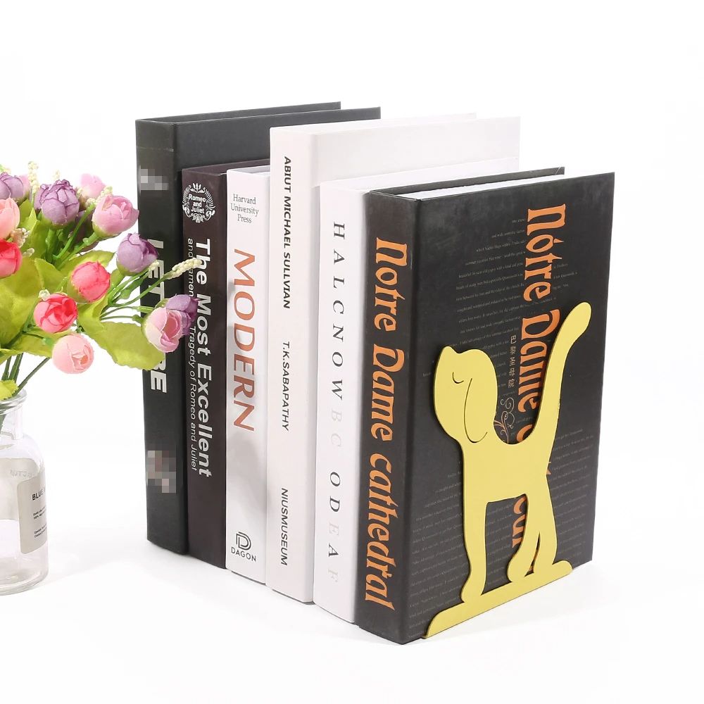Dog Book Ends for Shelves Duty, Heavy Duty Dog-Shaped Bookend for Heavy Book Organizer, Decorative Book Home Bookend