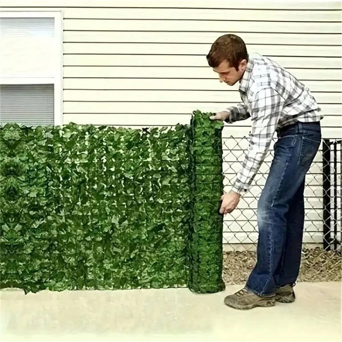 Artificial Ivy Privacy Fence Wall Screen UV Resistant for Garden Decor