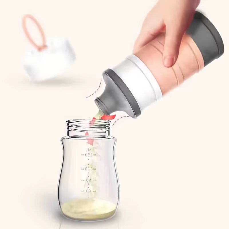 Portable 4-Layer Baby Milk Powder Container and Formula Dispenser with Large Capacity Stackable Storage