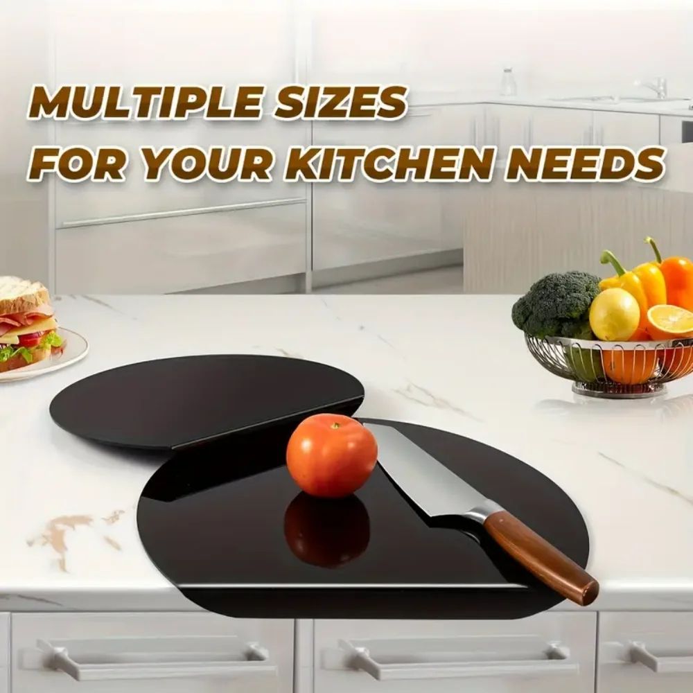 TPU Cutting Board Mat Set – Double-Sided Non-Slip Cutting Mat, BPA-Free Cutting Board, Flexible Semicircle Prep Pad
