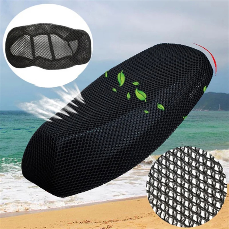 Motorcycle Breathable Mesh Seat Cover – Heat Insulation & Anti-Slip Shock Absorption Pad for Comfort and Protection