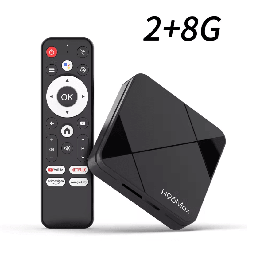 H96 Max Android TV Box 14 with 4K Streaming Dual Band WiFi and Bluetooth Voice Control