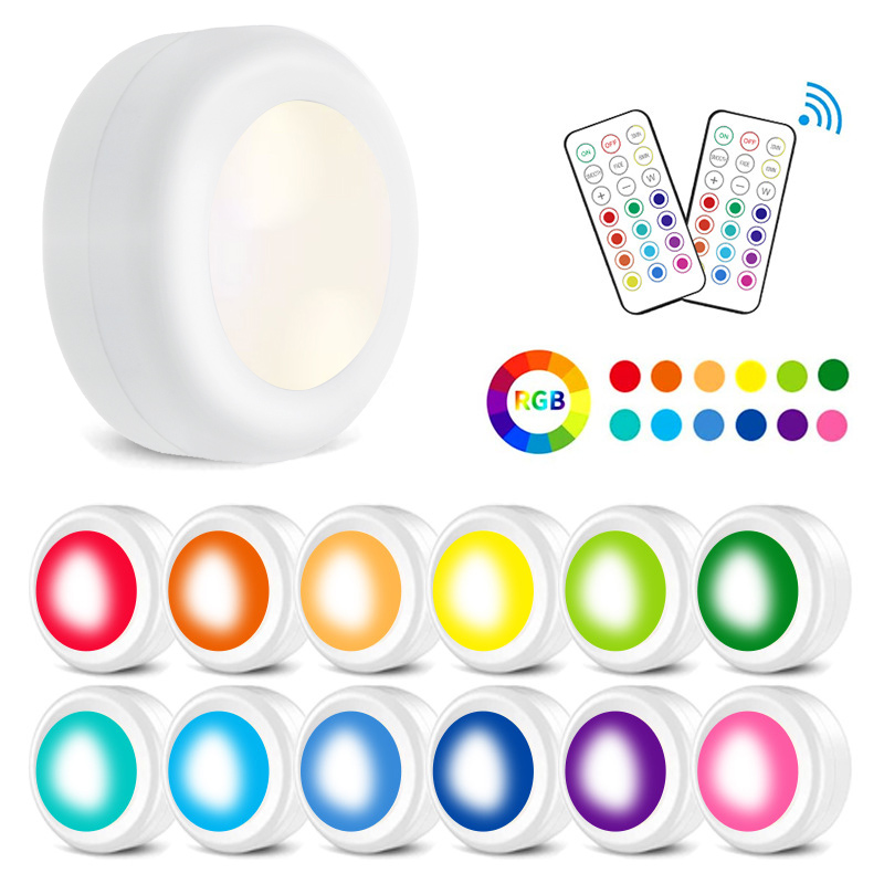Mini LED Remote Control Night Light, Bedroom Wardrobe Cabinet Light, Party Night Festival Atmosphere Wall Decor