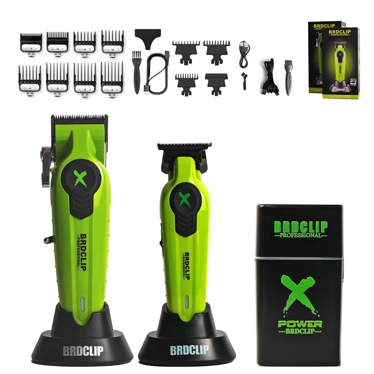 BRDCLIP X Series Professional Hair Clipper Trimmer and Shaver Set