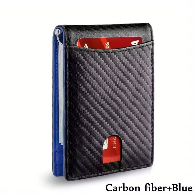 Slim RFID-Blocking Smart Wallet with Money Cli