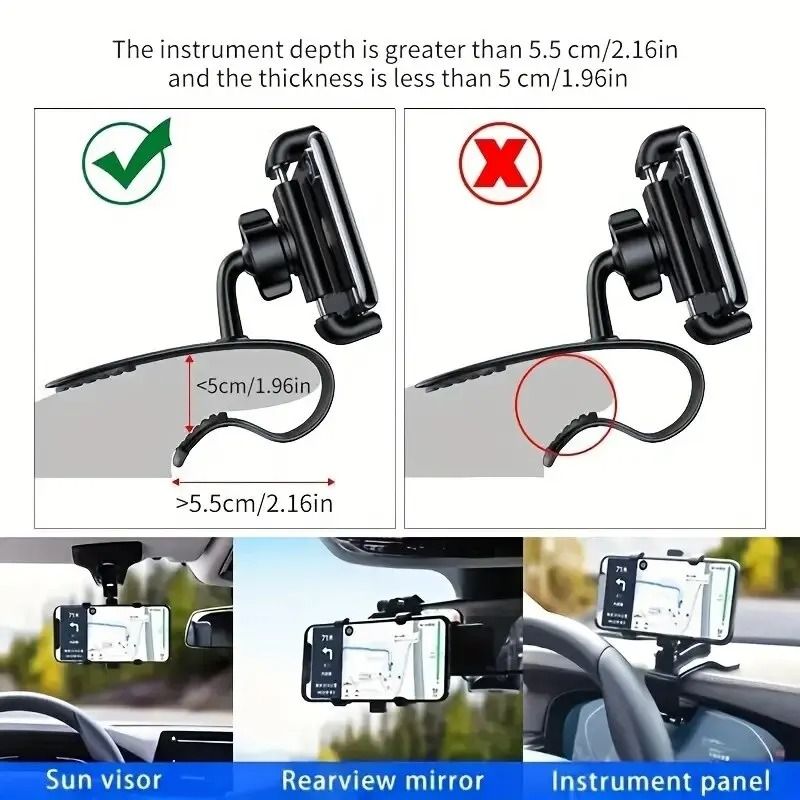 Universal 360 Degree Rotation Dashboard Car Phone Holder