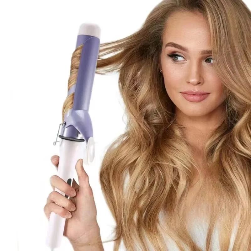 TINSOL 40MM Professional Ceramic J-Shape Rotating Big Wave Curling Iron