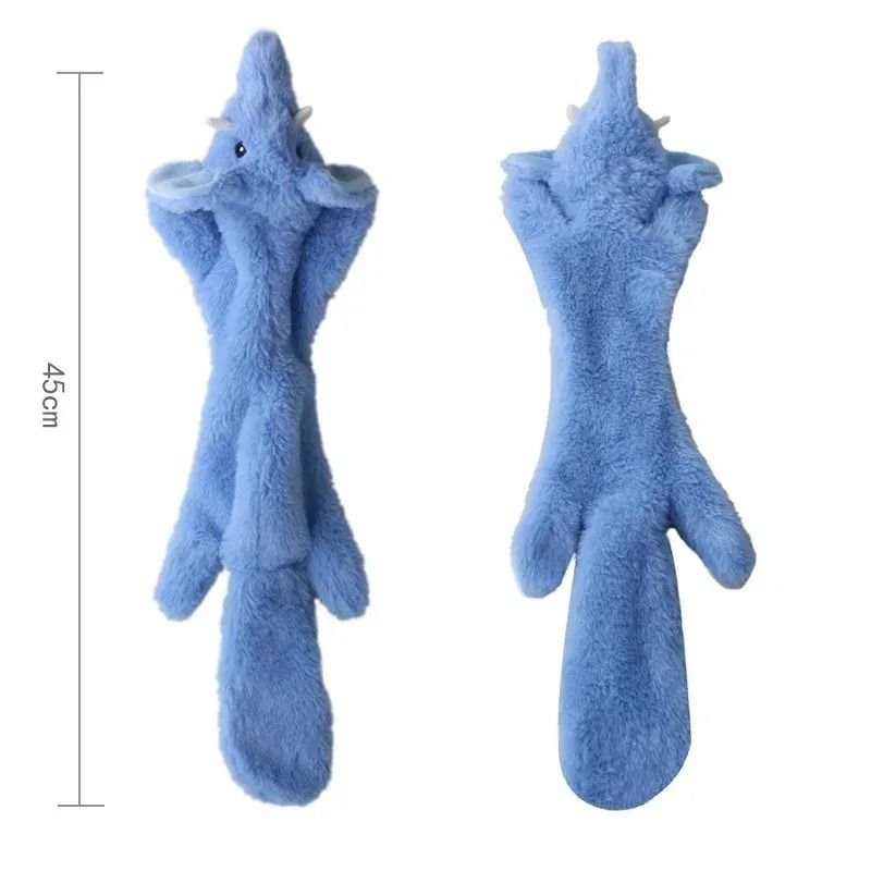 Mess-Free Stuffingless Plush Squeaky Dog Toy