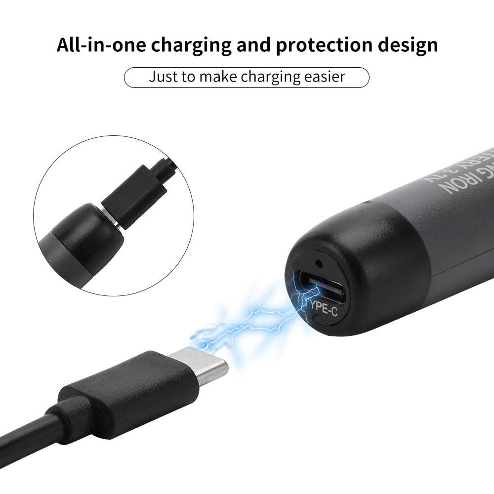 Portable USB Soldering Iron, Adjustable Temperature Set for Household Use