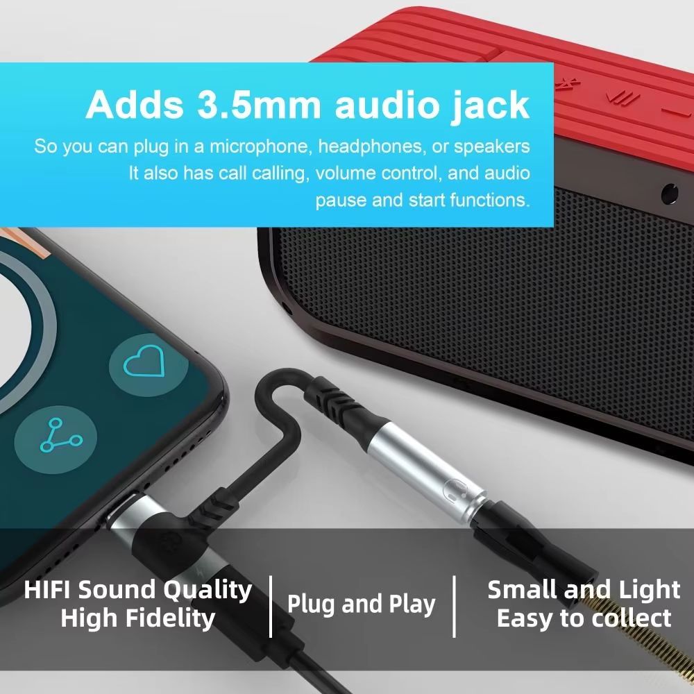 Universal USB-C to 3.5mm Jack 2-in-1 High-Speed Audio and Charging Adapter
