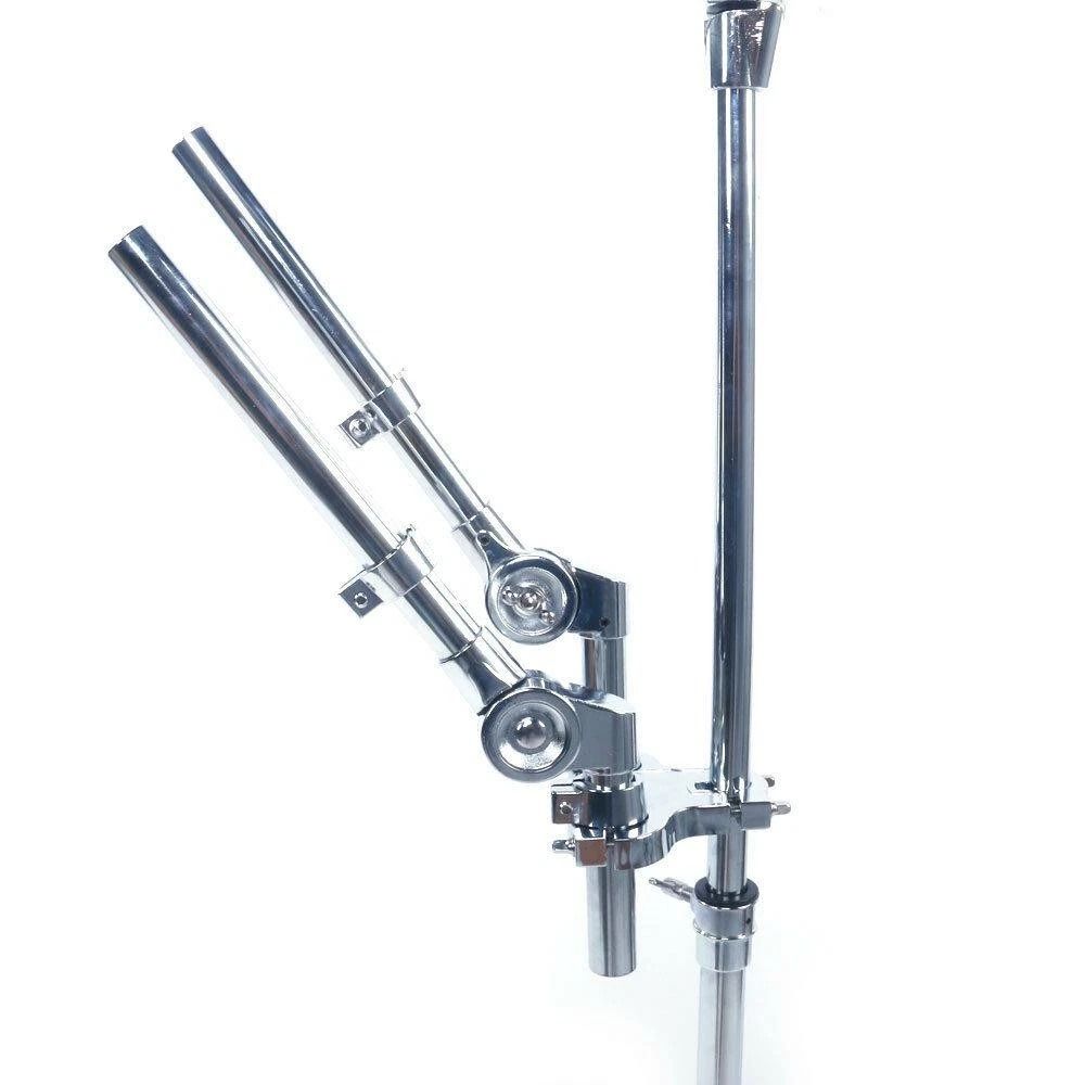 Double Tom Drum Stand with Cymbal Boom Mount Arm – Professional Percussion Hardware for Drummers