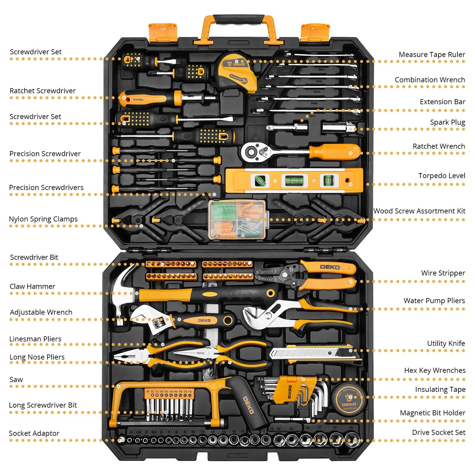 228-Piece Professional Auto Repair & Mixed Tool Set