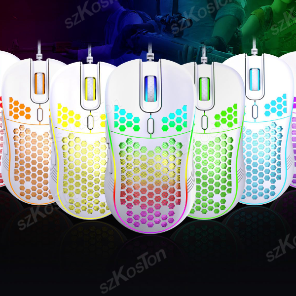 Ergonomic Wired Gaming Mouse with Adjustable Levels and Backlight, Perfect for Office & PC Gamers
